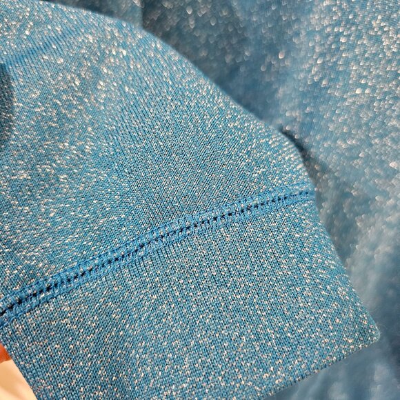 Vintage Venezia Vitale Metallic Sparkling Blue Sweater L  ~SW102.13 - Picture 5 of 5